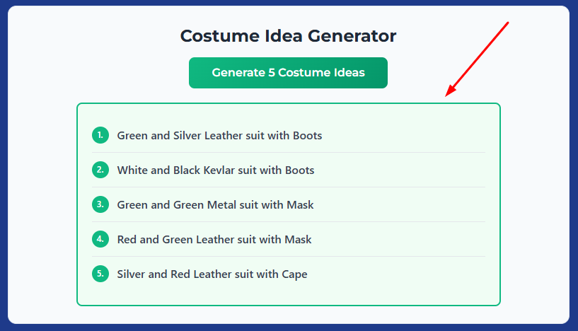 How to use superhero costume idea generator