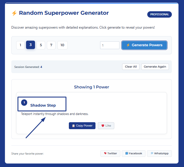 How to generate super powers step 2