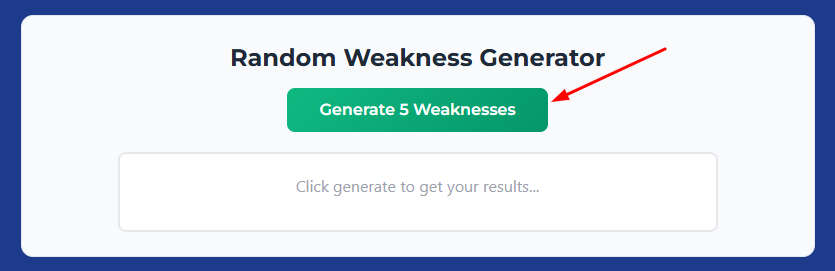how to use random weakness generator