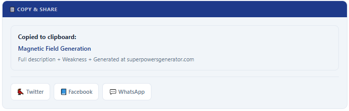 mechanism of saving & sharing super powers after getting generated