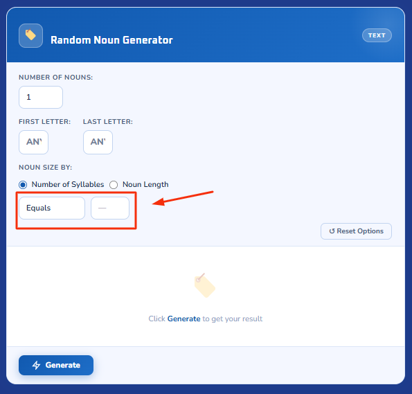 visual representation for how random noun generator step 3