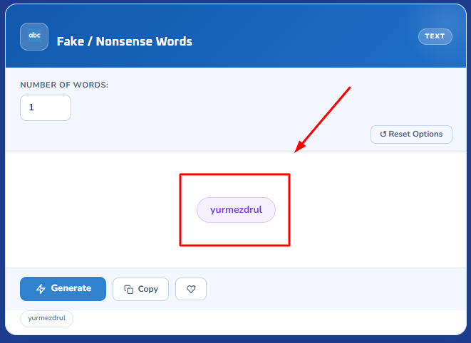 step 3 to generate fake word