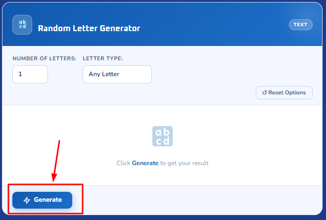 step 3 to generate random Letters
