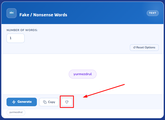 step 4 to generate random fake words