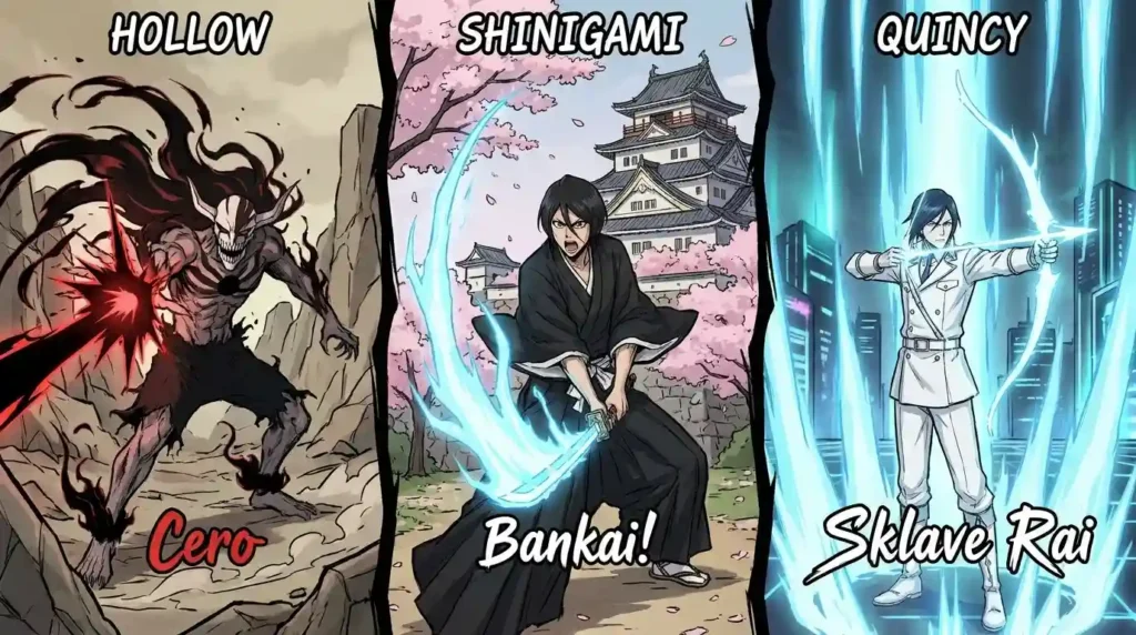 Hollow versus Shinigami versus Quincy power comparison in Bleach universe
