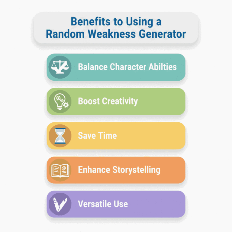 Randomized Weakness Generator Random Weakness Generator – Create Unique Character Flaws