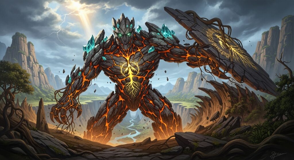 Geokinesis fantasy warrior concept art earth manipulation