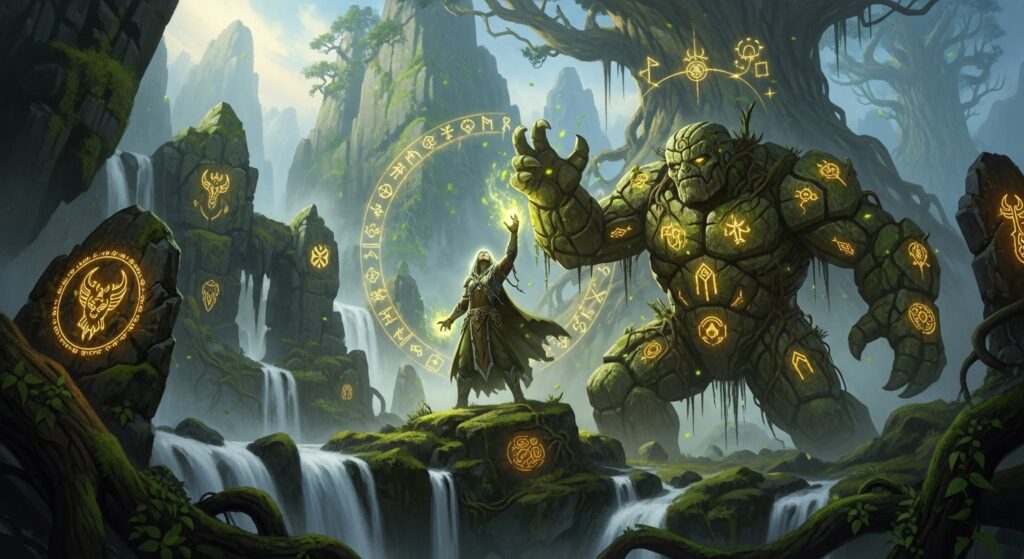 Geomancer RPG class earth manipulation geokinesis artwork