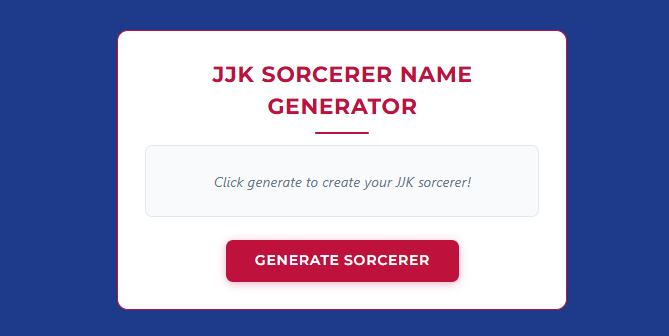 generate JJK sorcerer name