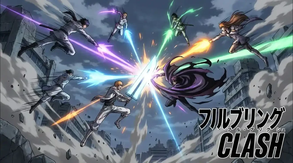 Strongest Fullbring users showcasing powerful abilities in a Bleach battle