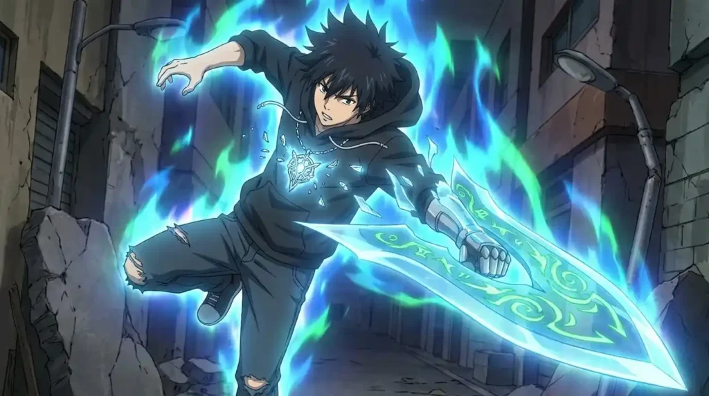 Fullbringer activating a transformed weapon through Fullbring powers in battle