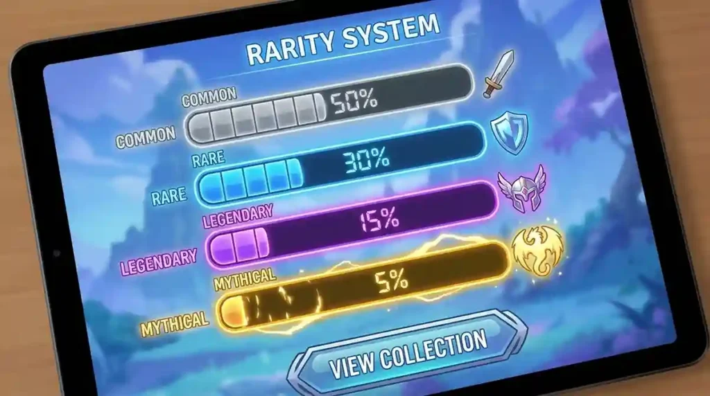 Bleach-inspired rarity system showing common rare legendary and mythical Resurreccion powers