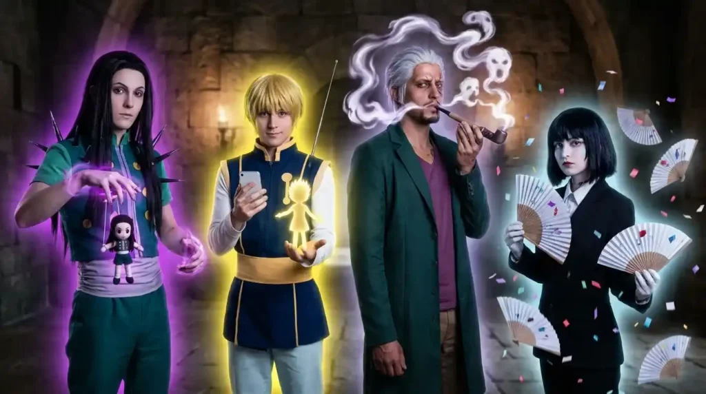 Famous Manipulator Nen users including Illumi Shalnark Morel and Kalluto