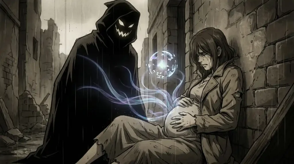 Origin of Fullbringers in Bleach showing Hollow influence passed to a child