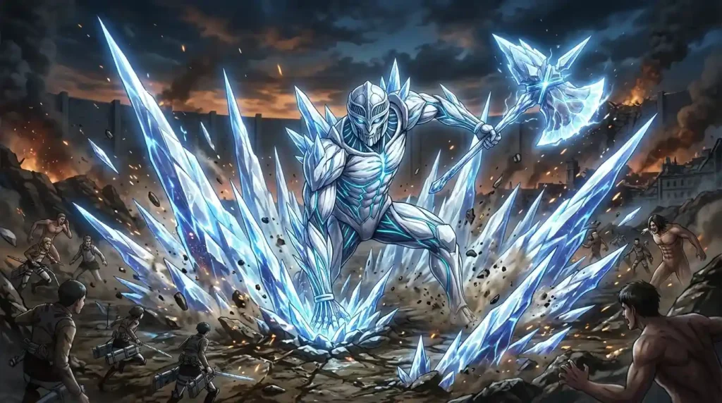 War Hammer Titan creating weapons from hardened material