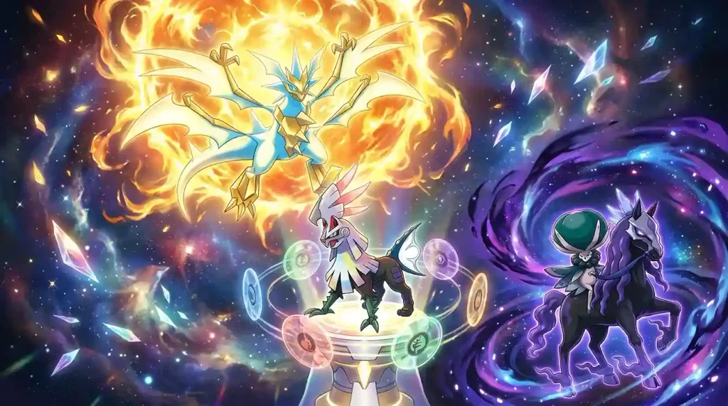 Ultra Necrozma Silvally and Calyrex showcasing adaptive abilities