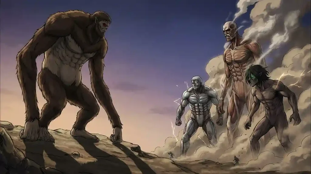 Beast Titan compared with the Armored, Colossal and Attack Titans